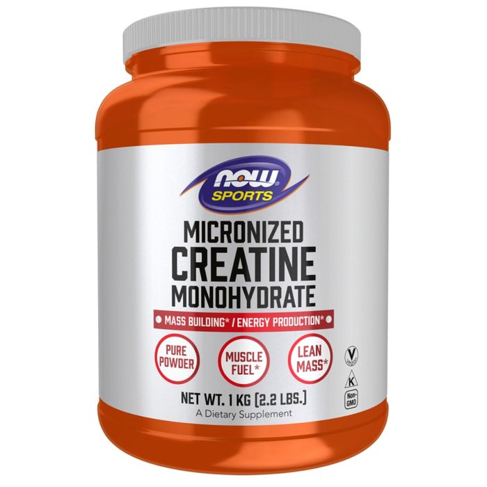 NOW Kreatin Monohydrat Mikronisert Pulver 1 kg