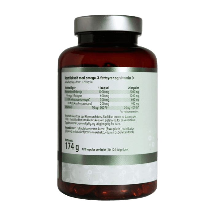 Optimal Nordic Nutrition Omega 3 + Vitamin D