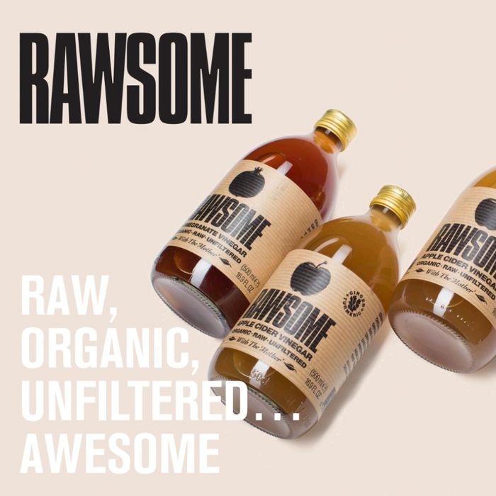 Rawsome Apple Cider Vinegar Ingefær og Gurkemeie 500ml