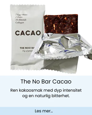 Proteinbar med rene ingredienser fra The No Bar med smak av kakao