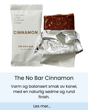 Proteinbar med rene ingredienser fra The No Bar med smak av kanel