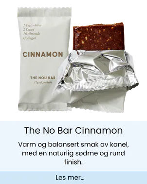 Proteinbar med rene ingredienser fra The No Bar med smak av kanel