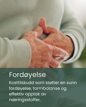 Mann som holder seg på magen