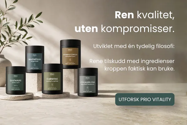 Nyhet: Prio Vitality en ny standard for kosttilskudd. Clean label, høy kvalitet og null kompromisser