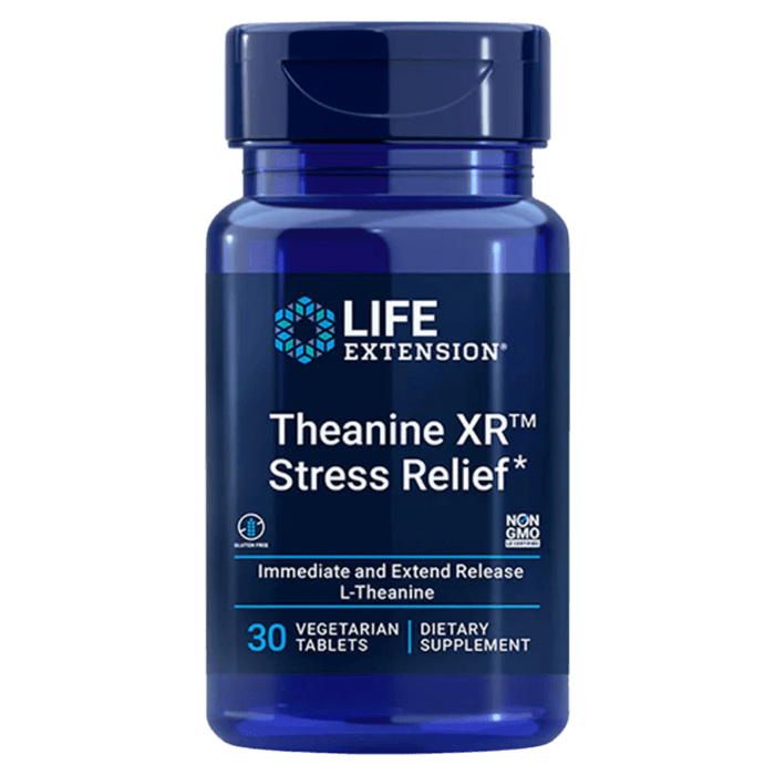 Life Extension Theanine XR Stress Relief kosttilskudd i kapsel