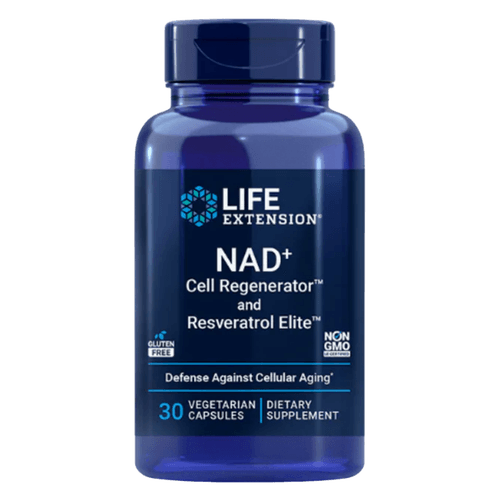 n kombinasjon for moderne longevity. Inneholder NAD+-støtte og resveratrol – to ingredienser som ofte diskuteres i forskning på sunn aldring og cellehelse.