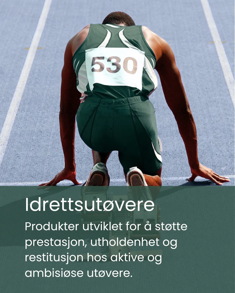 Mann som gjør seg klar til å løpe på bane